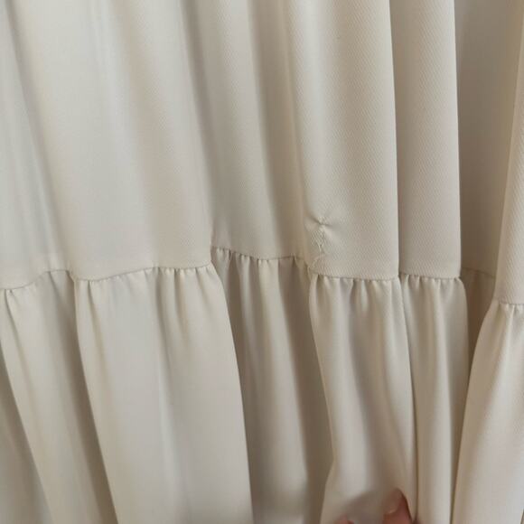 Amanda Uprichard New York ivory shift flutter sleeve midi dress - Picture 6 of 7